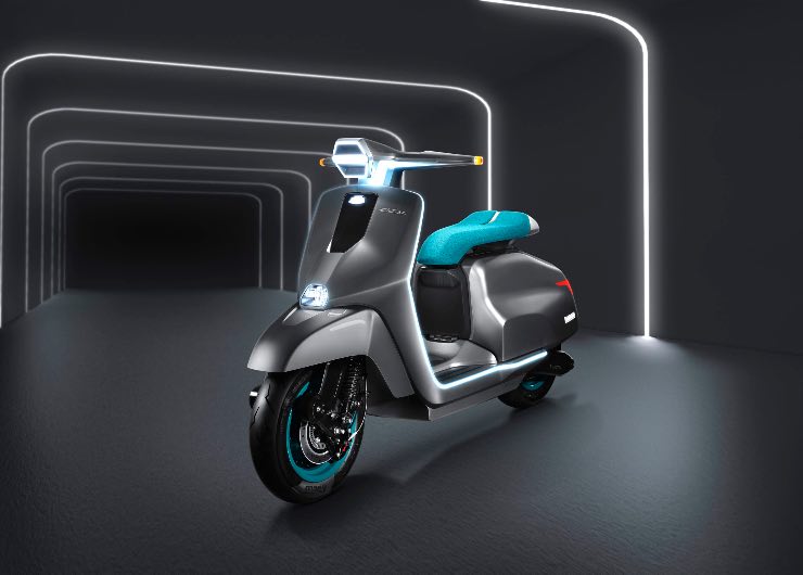 Lambretta Elettra punta in alto
